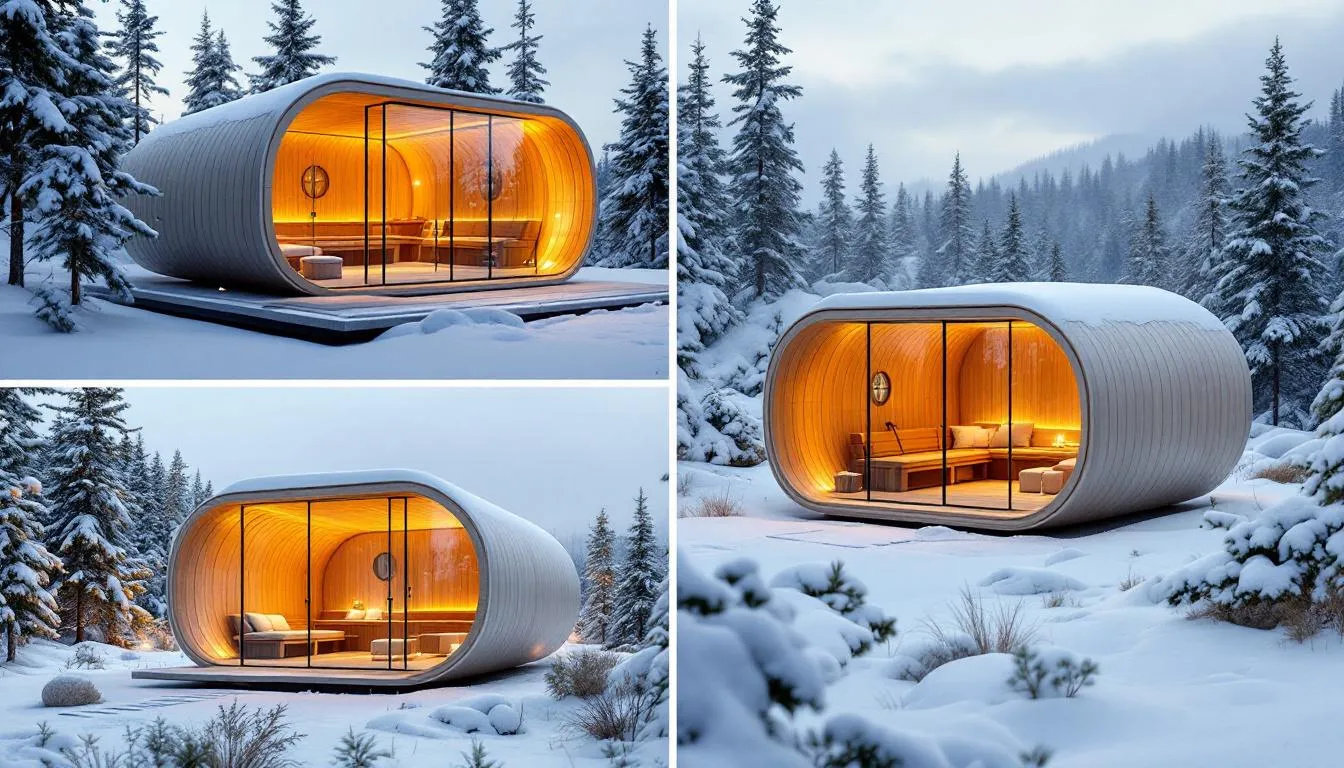 Top outdoor saunas for cold climates, featuring various designs and styles.