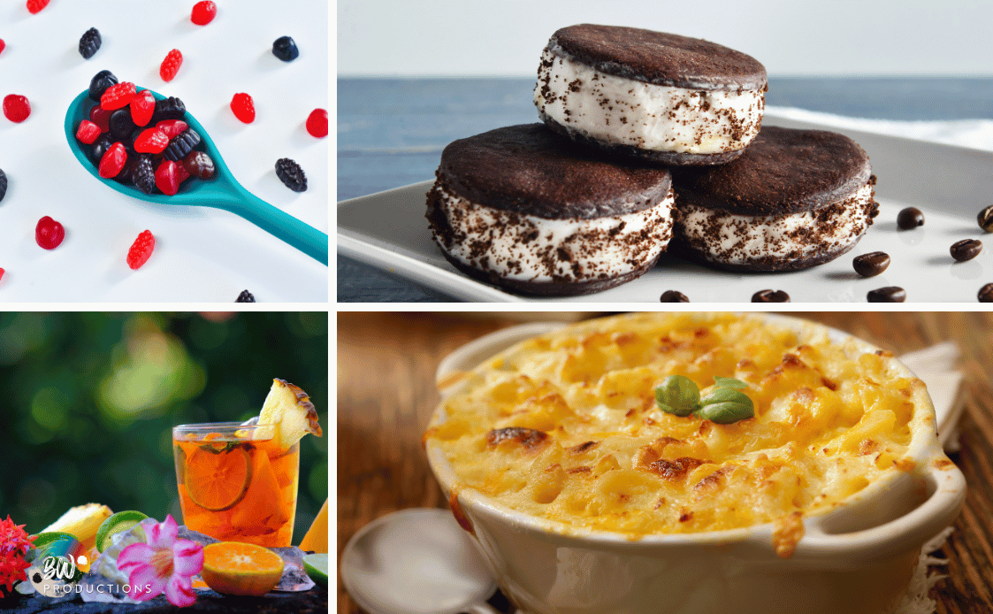 Food and drinks at a 90s themed party - 90s party ideas