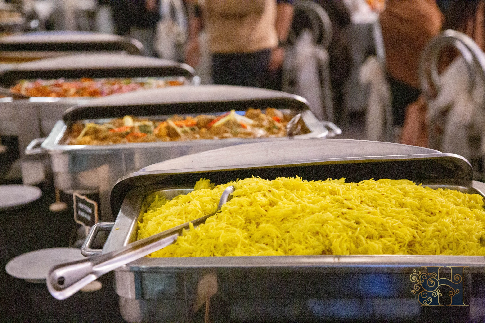 Delectable Indian vegetarian cuisine at a catered event