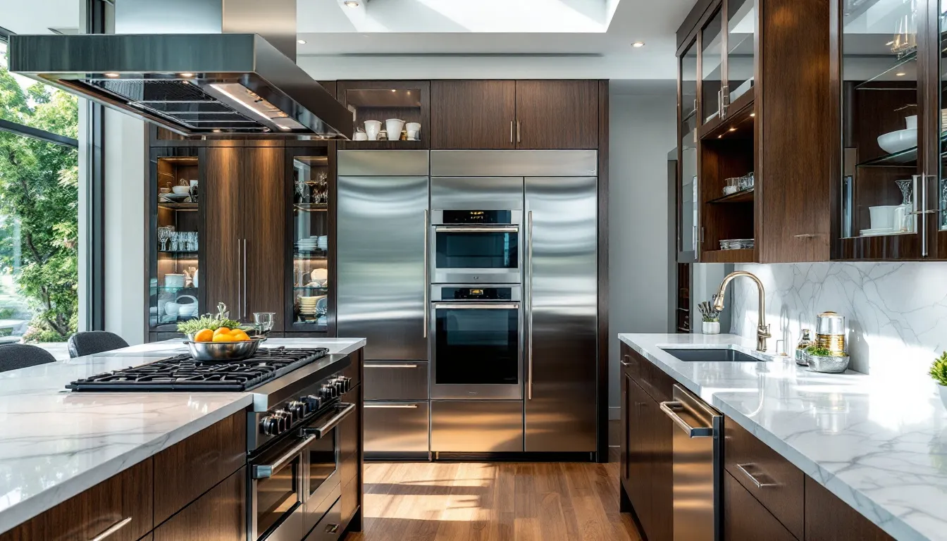 High-end appliances complementing a dream kitchen design.
