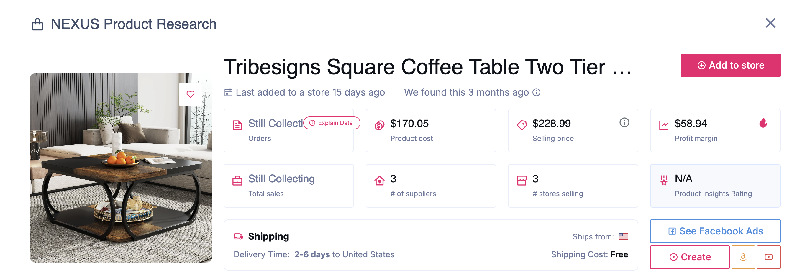 Coffee table