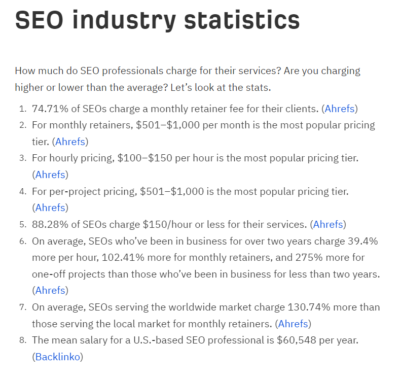 AHREFS Pricing Study taken from insert link