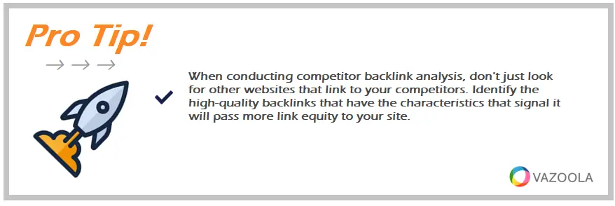 Pro Tip competitor backlinks for link equity