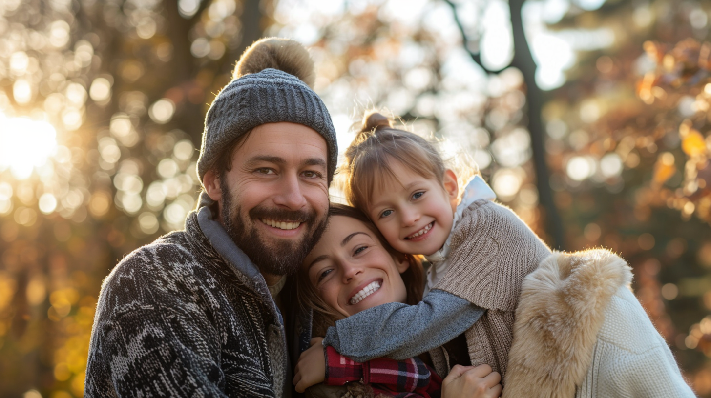 Une famille cueillant des fruits pour une bonne alimentation et une bonne nutrition 