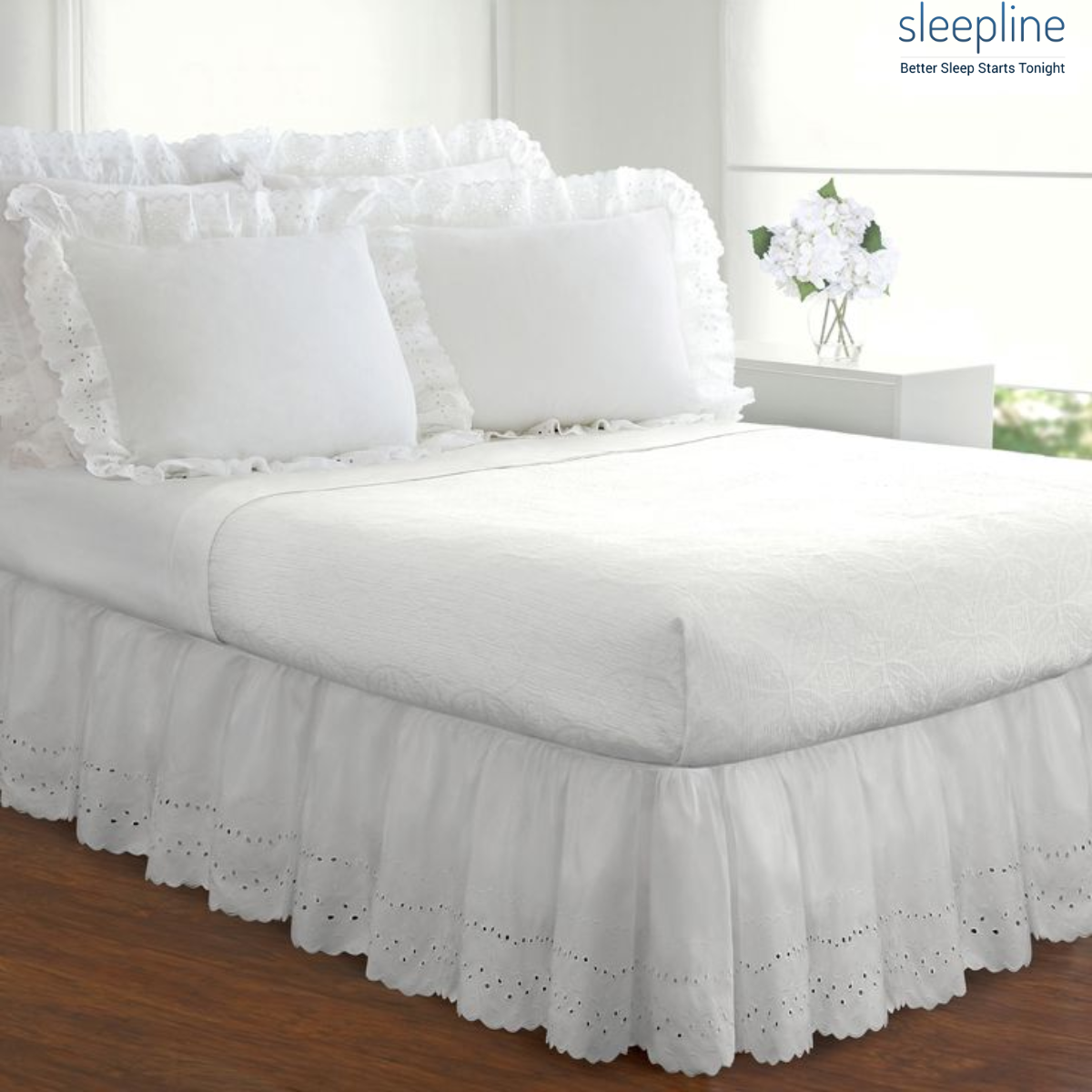 Hiding a box spring with a bed skirt