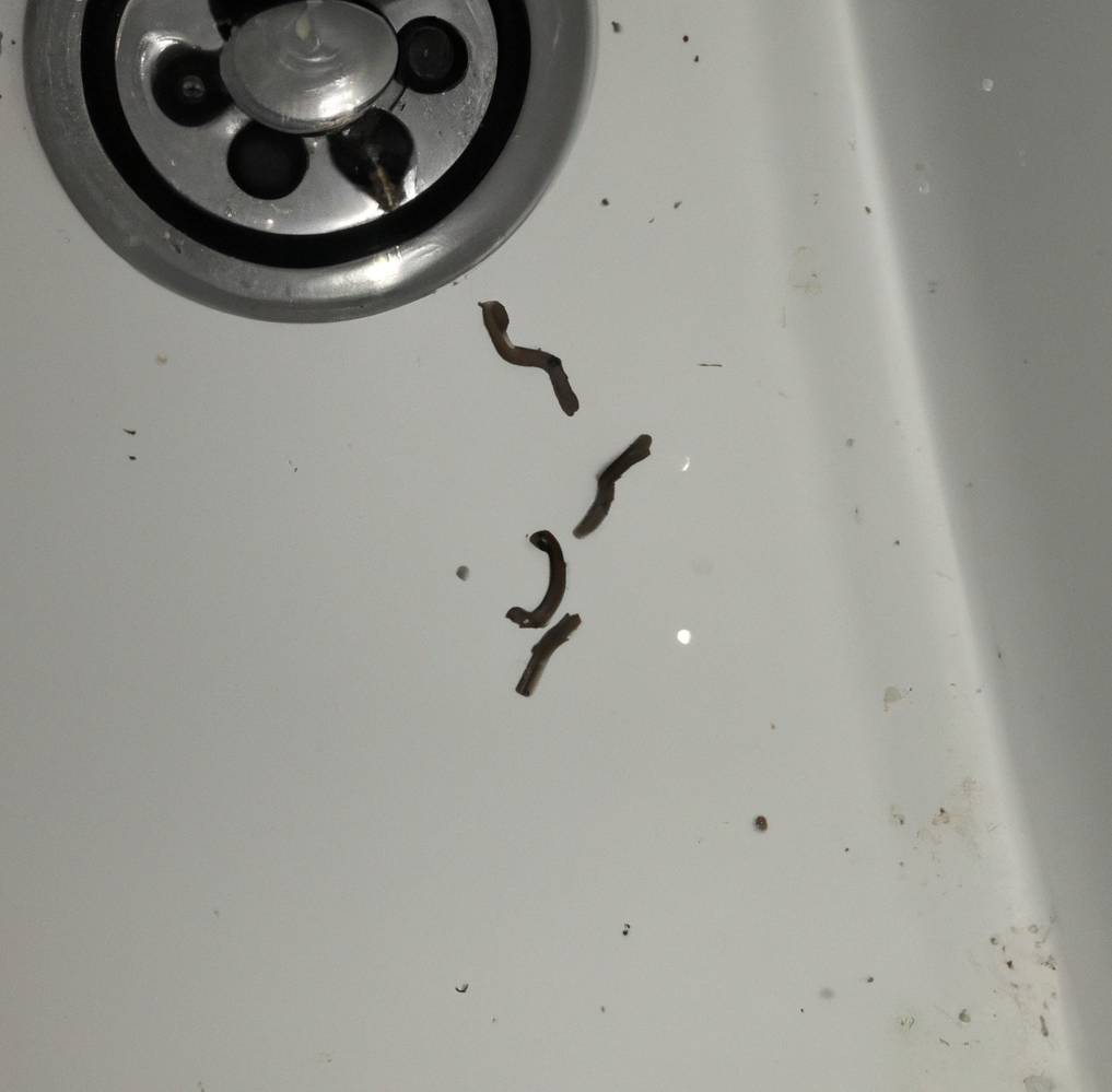 worms in bathroom