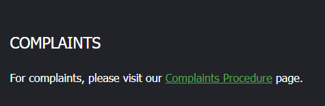 Fansbet complaints procedure