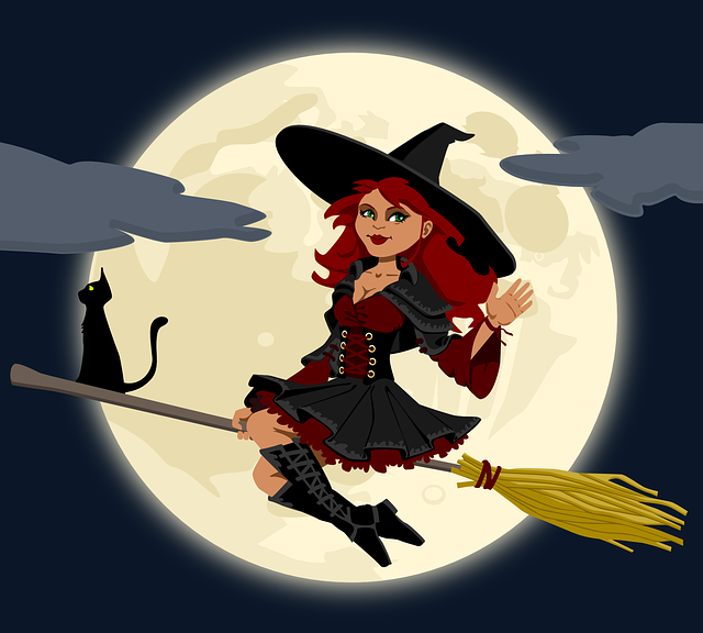 witch, witchcraft, broomstick