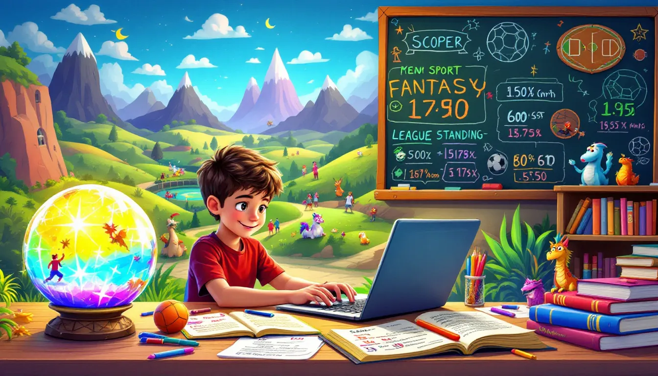 A person engaged in playing daily fantasy sports on a laptop, emphasizing the interactive nature of the game.