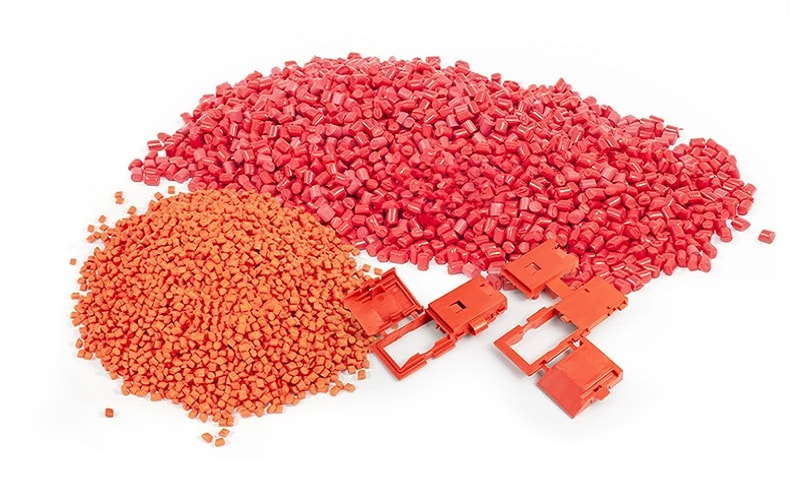 A close-up view of various ABS plastic products showcasing their versatility.