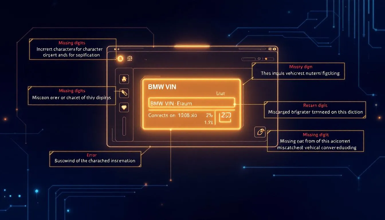 Eine Darstellung von häufigen Problemen beim VIN Decoding für BMWs.