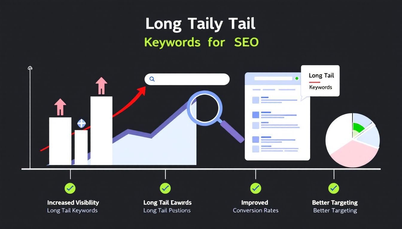 Die Wichtigkeit von Long Tail Keywords für SEO, die ihre Vorteile und Auswirkungen auf die Sichtbarkeit zeigt.