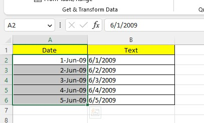 By applying the steps above, the dates will be automatically converted into text format.