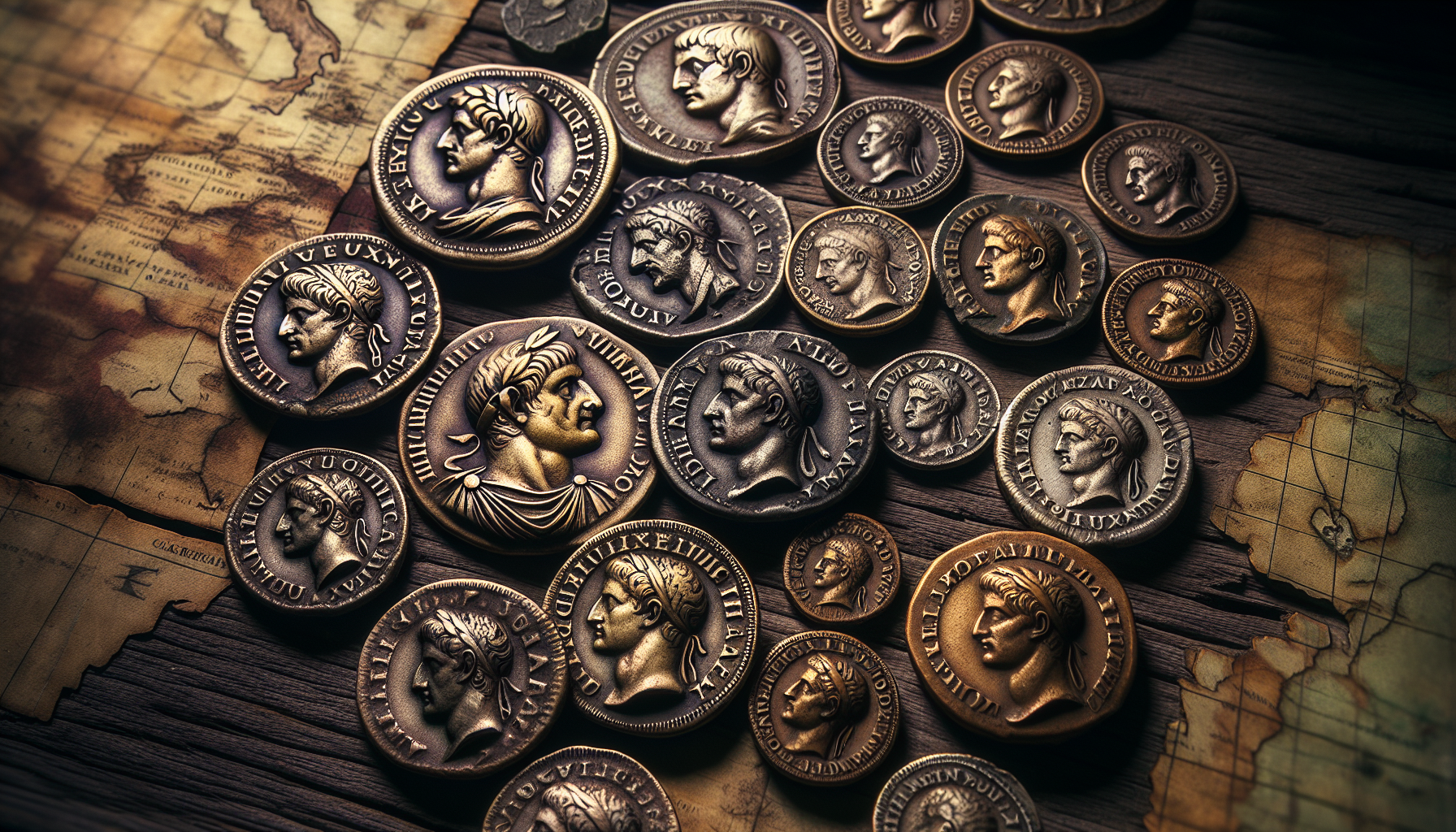 Ancient coins from the Twelve Caesars collection