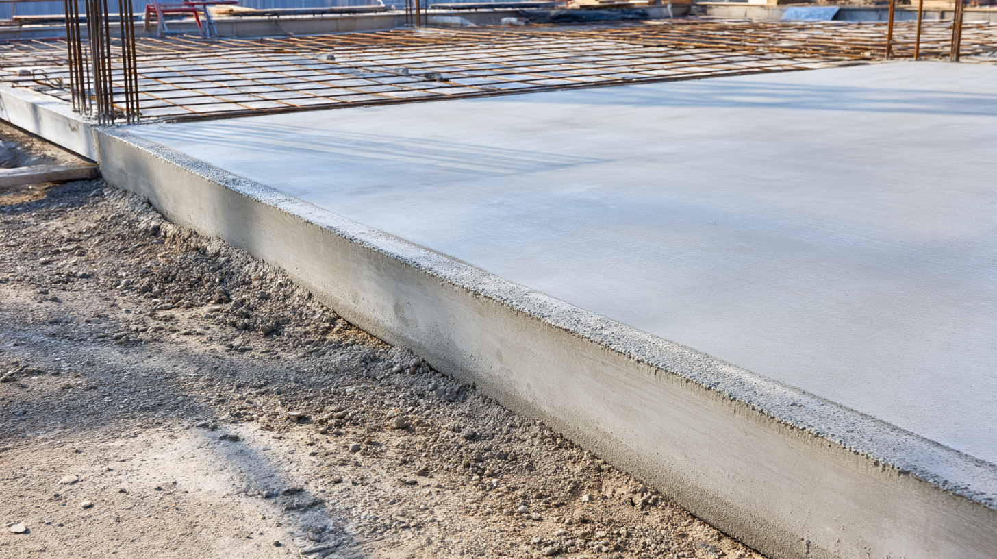 concrete slab foundation for shipping container