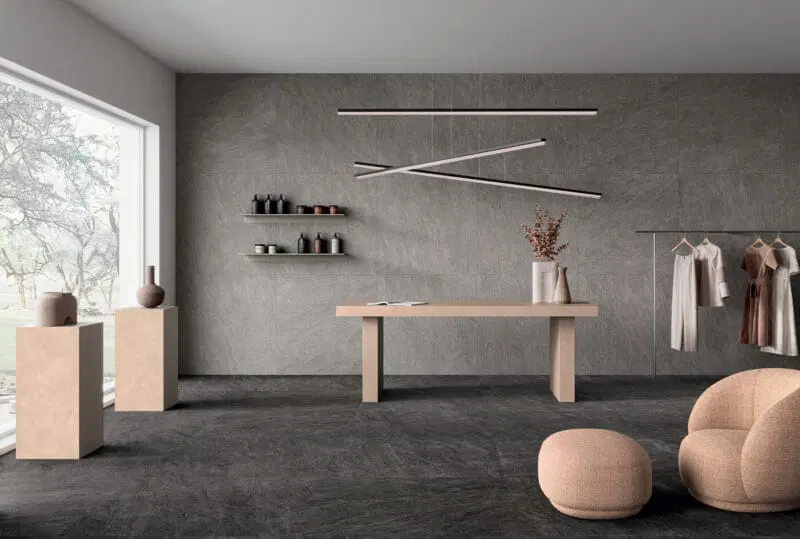 Perfect for statement kitchens, Deepstone brings depth, character, and a natural edge to industrial-inspired interiors.