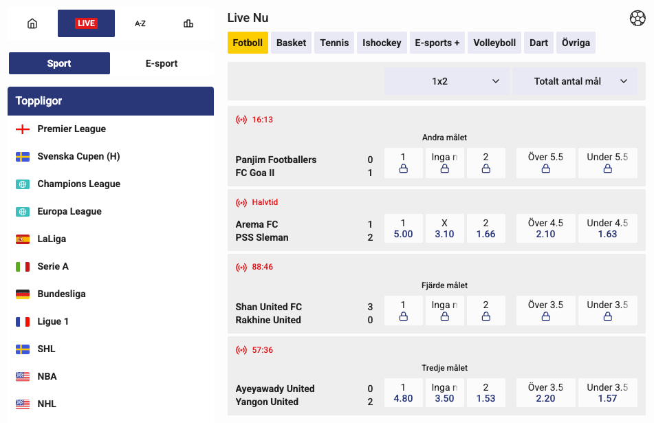 live betting