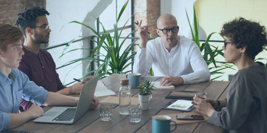 Small business partners in a meeting