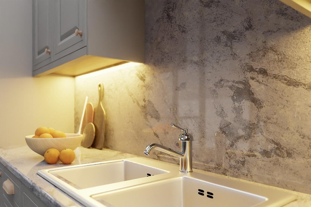 Mock Inframe Dust Grey Kitchen Door