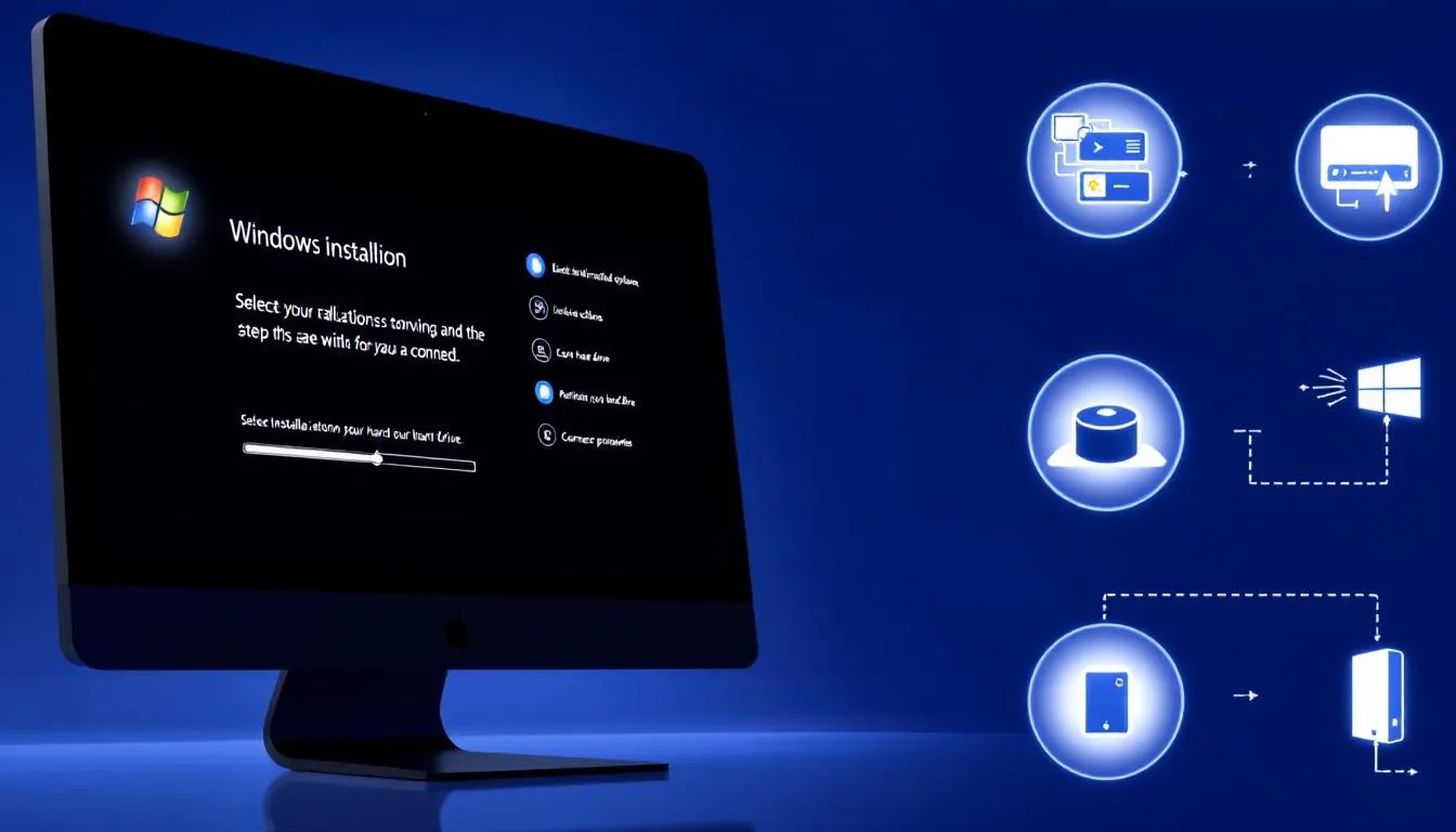 Un utilisateur consultant un guide pour r&eacute;installer Windows sur son ordinateur.
