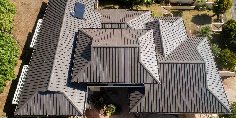 corrugated metal roof house