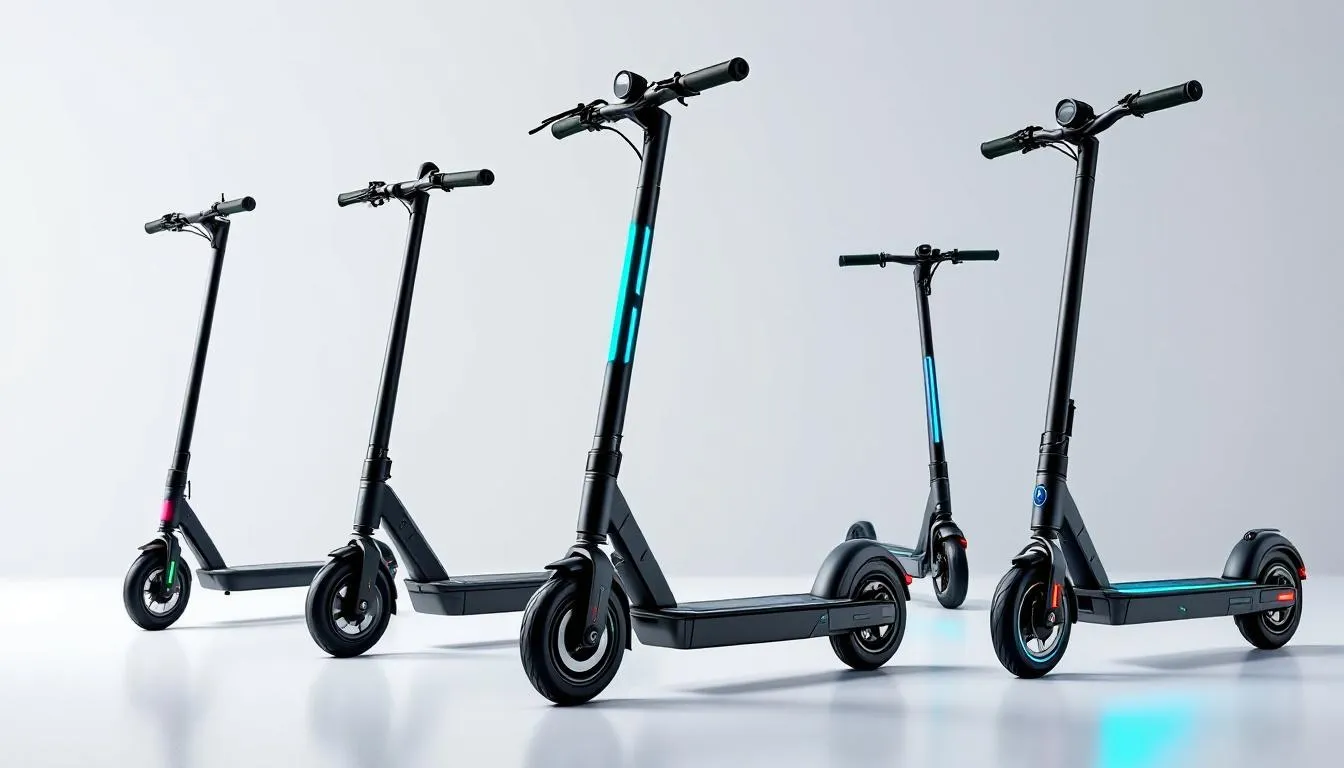 Selection of Zingy’s modern electric scooters and bikes.
