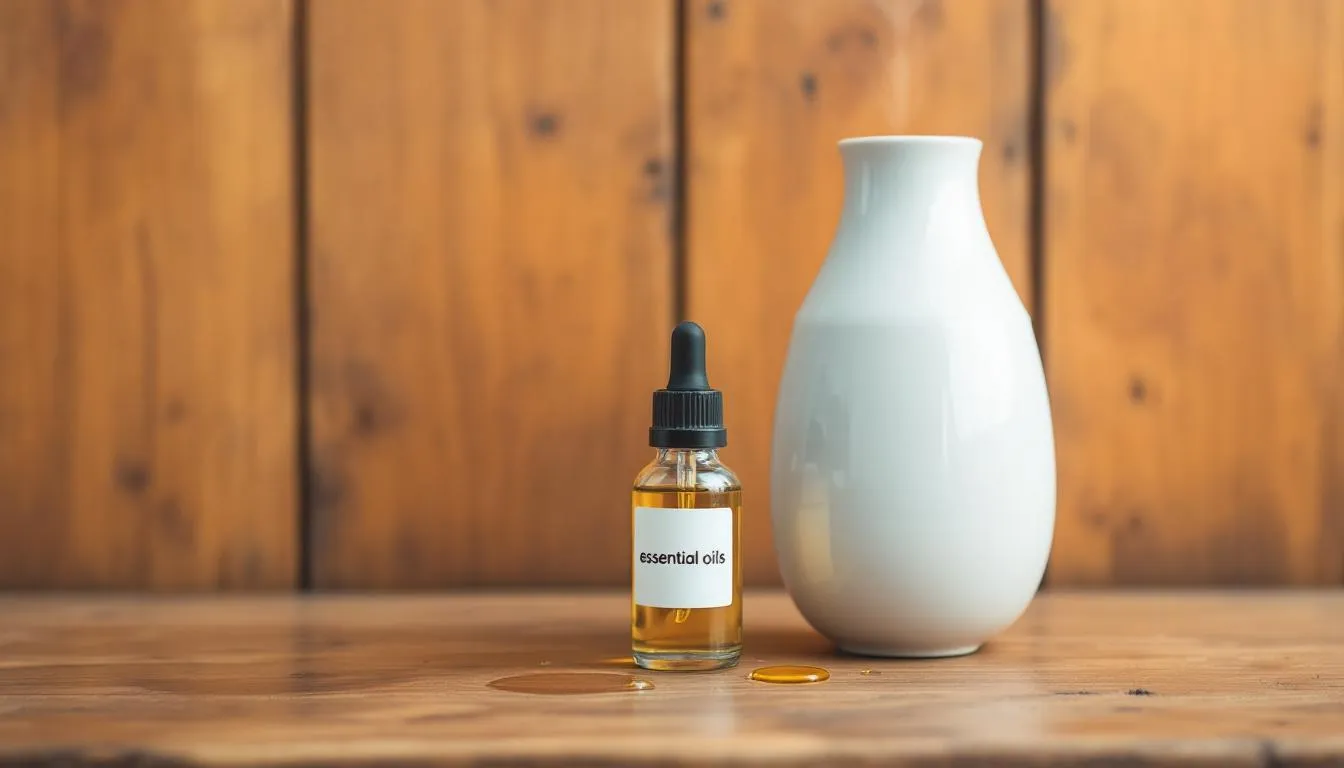 The image showcases a collection of essential oils arranged elegantly, designed to enhance the sauna experience during sauna sessions. These oils, often used for their strong scents, can provide a pleasant atmosphere while promoting relaxation and wellness in a sauna setting.