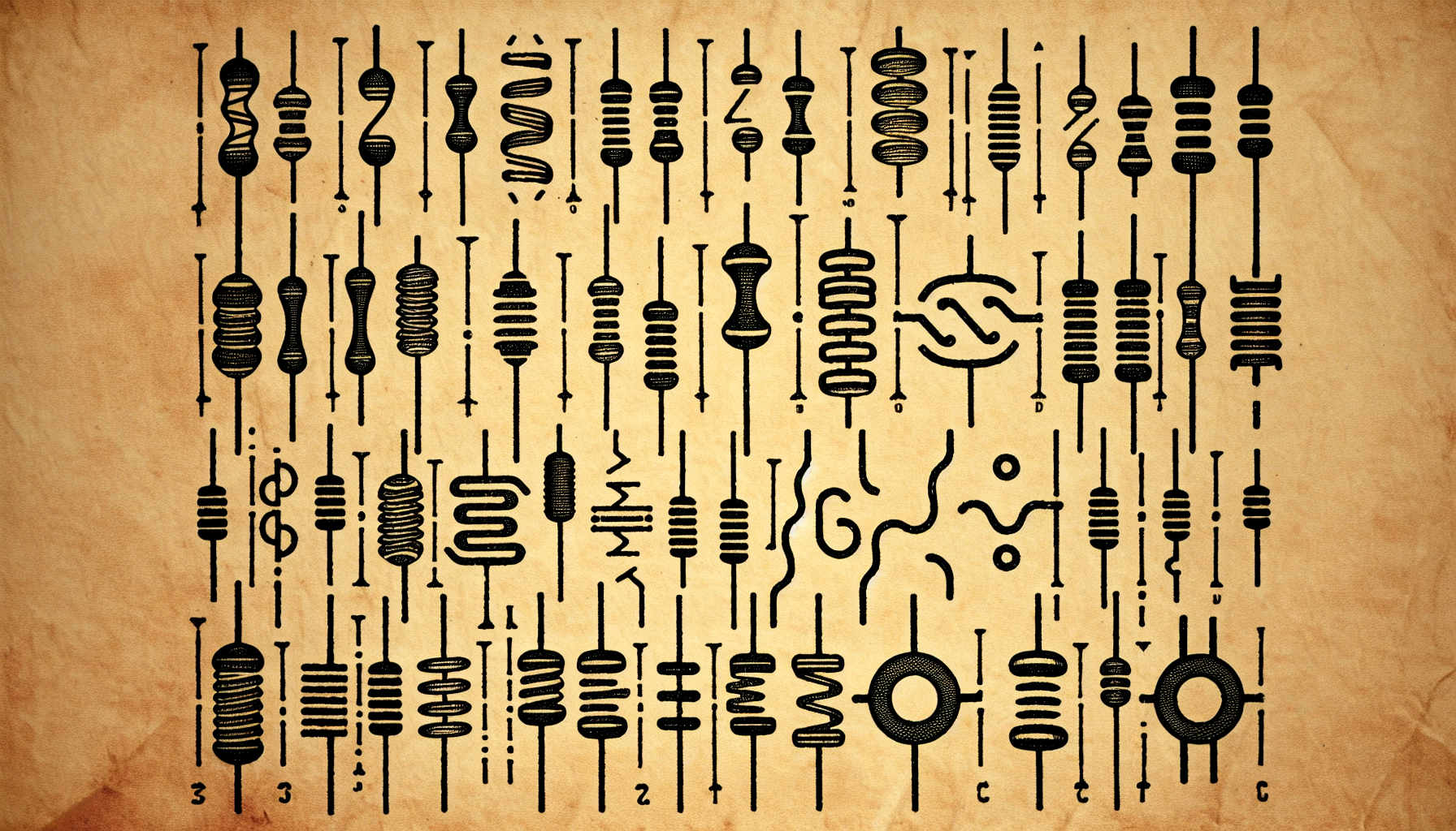 Illustration of resistor circuit symbols