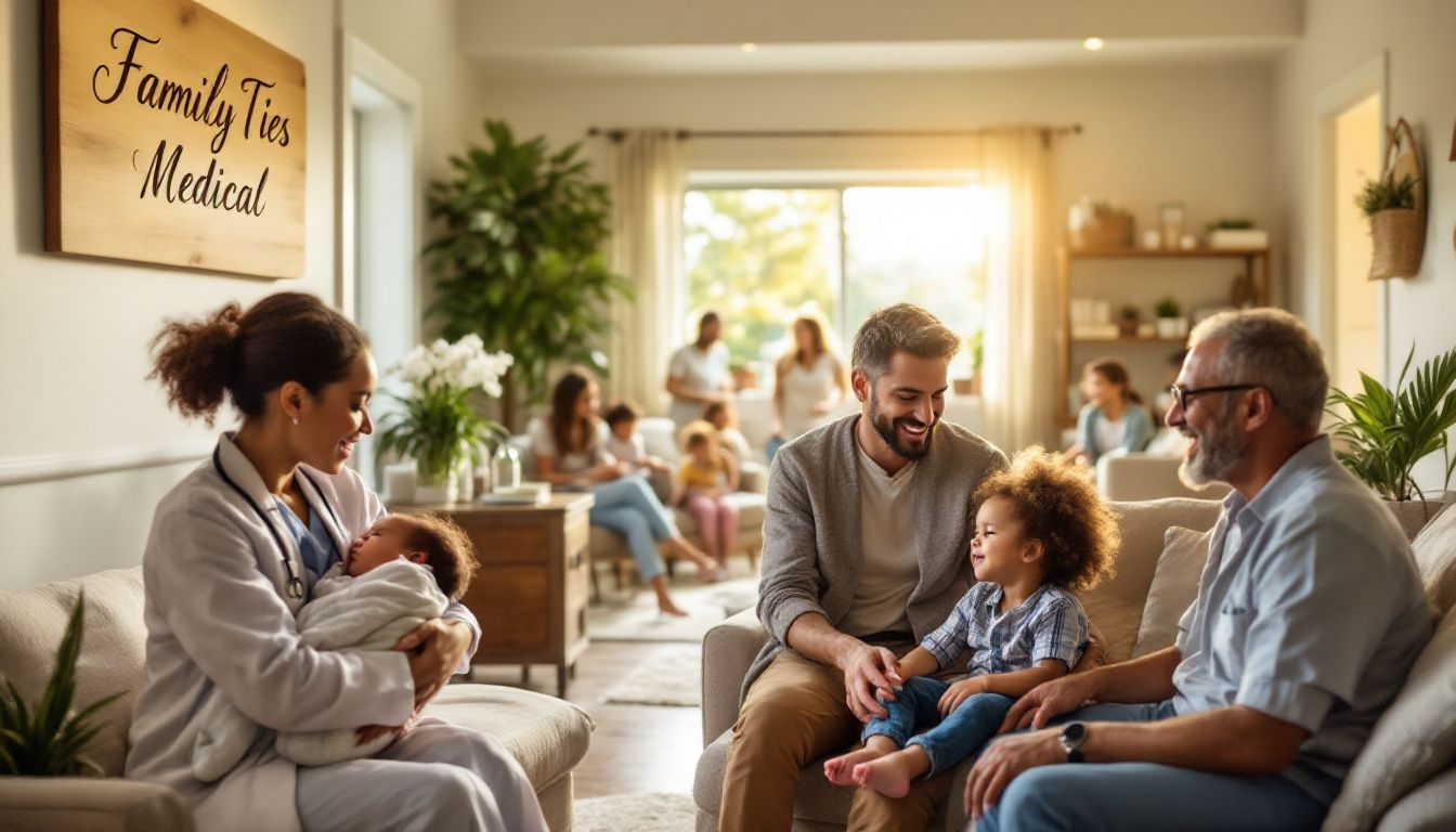 A variety of medical services being offered in a family practice setting.