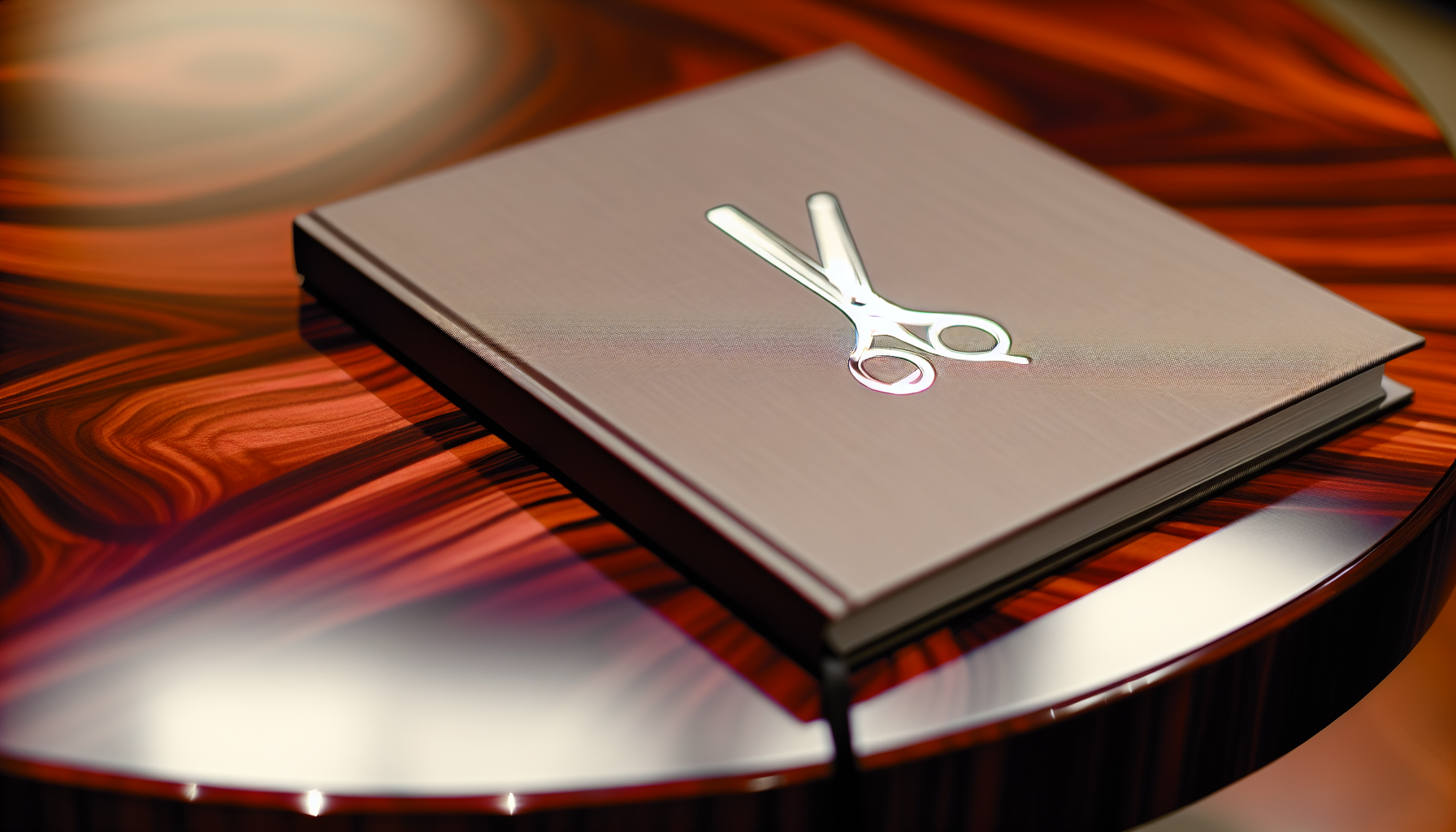 A professional-looking salon handbook with the salon's logo