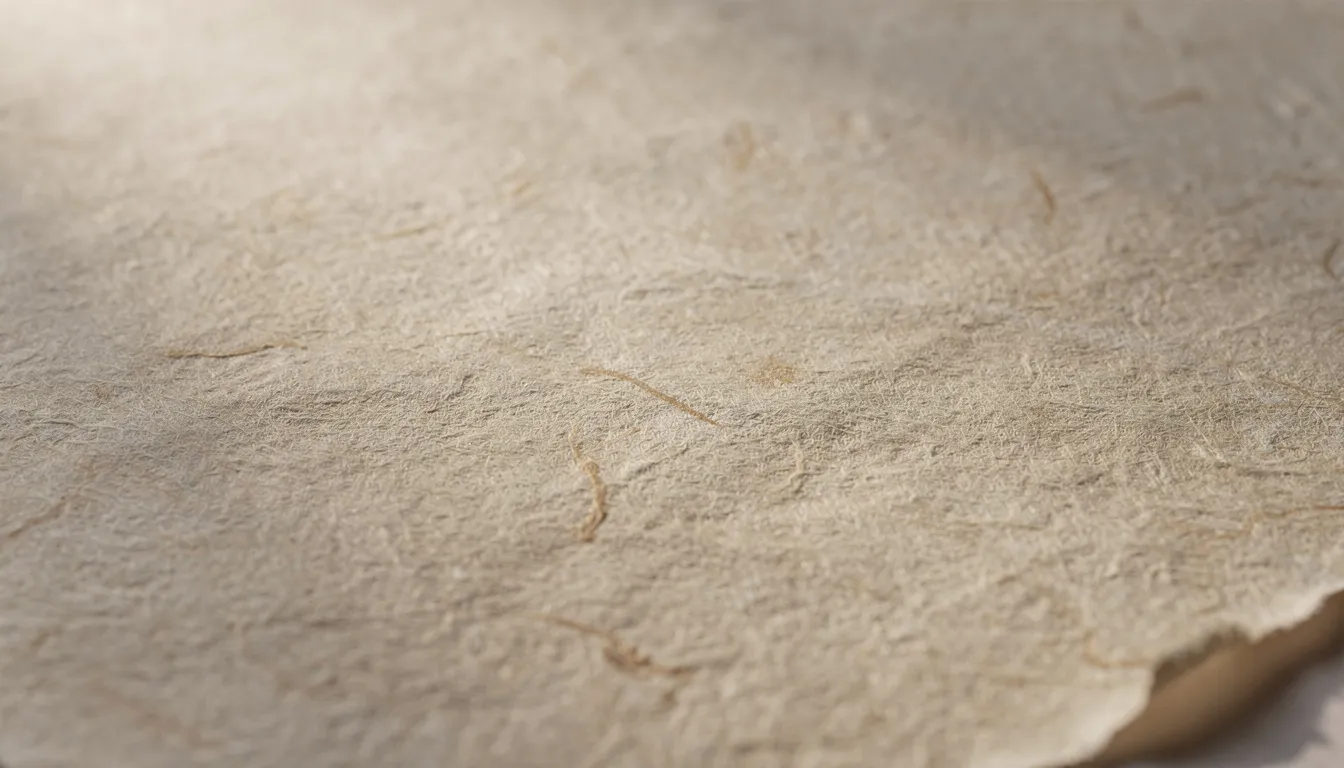 The image features a close-up view of elegant cream-colored parchment paper, showcasing its subtle texture, which enhances its professional appearance. This high-quality paper could be used for printing custom college diplomas or certificates, reflecting a sense of achievement and education.