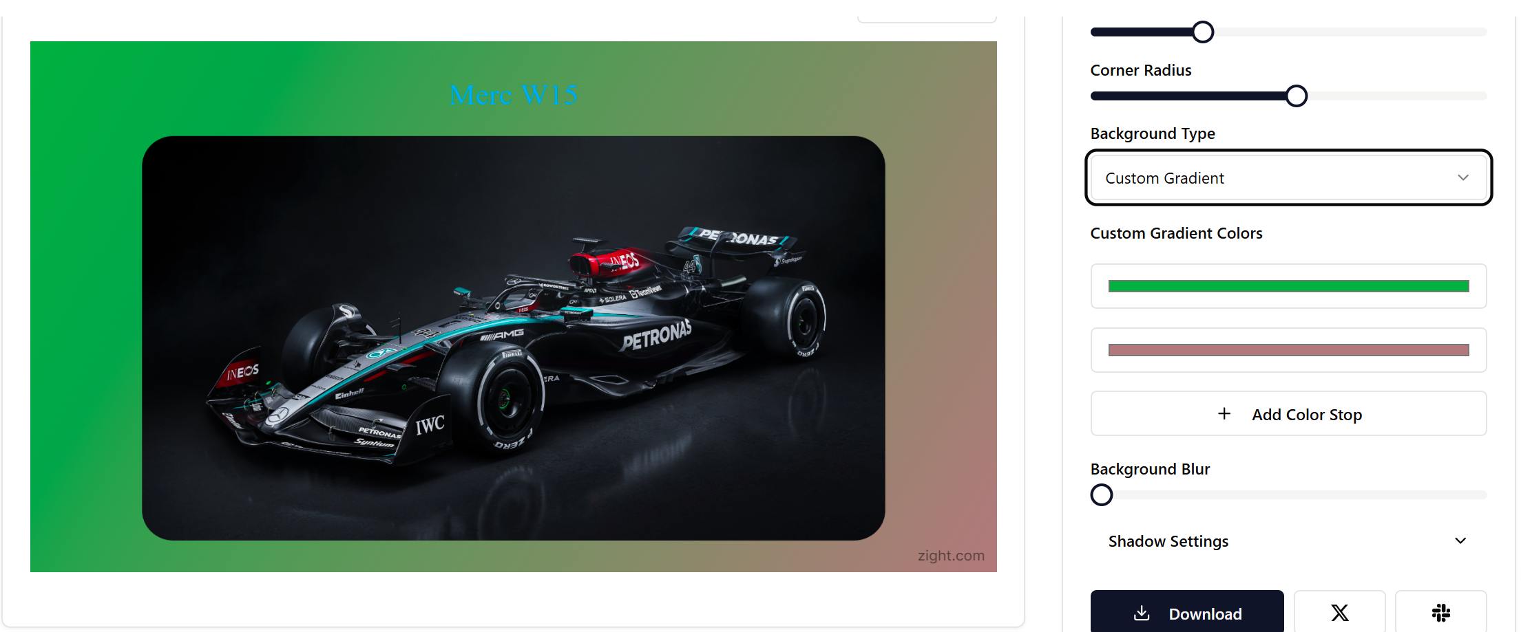 The Custome Gradient background