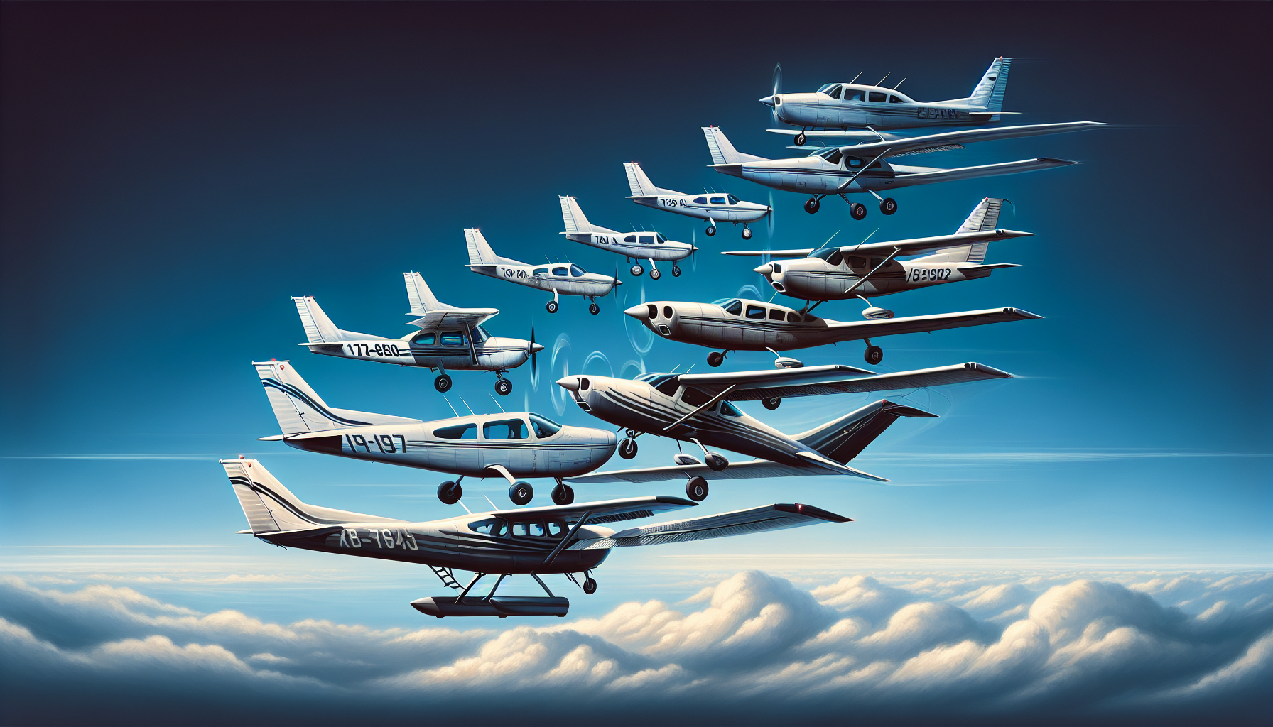 Evolution of the Cessna 172 aircraft