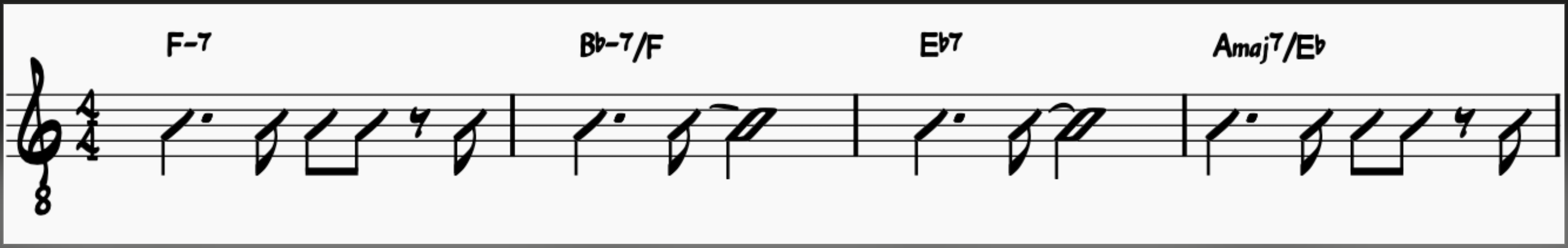 Rhythm Combination Comping Over First 4 Bars of All The Things You Are