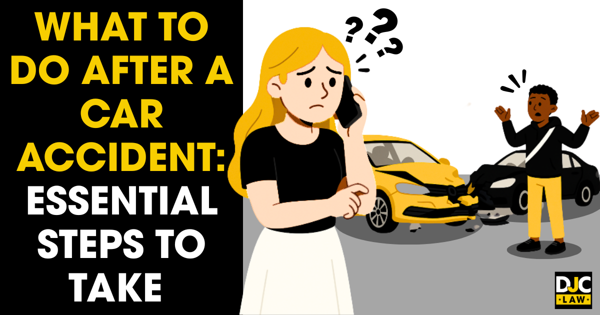 A checklist outlining steps to take after a car accident, including safety measures and contacting authorities.