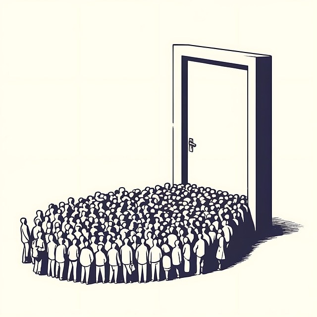 crowd, door, marketing, lead, minimalism, japanese, cute