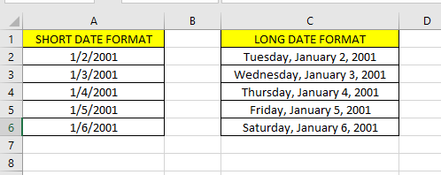 Change The Date Format in Excel