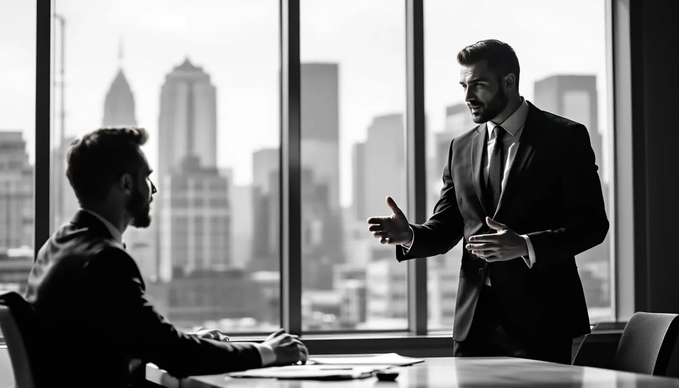 An attorney advising a client on dealing with insurance companies after a car accident.