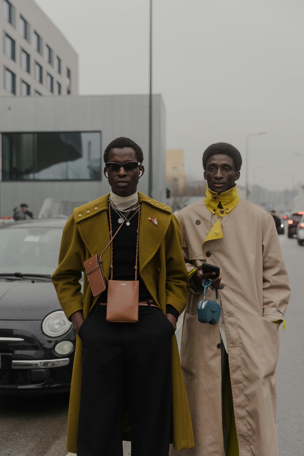 two fashionable men in Milan