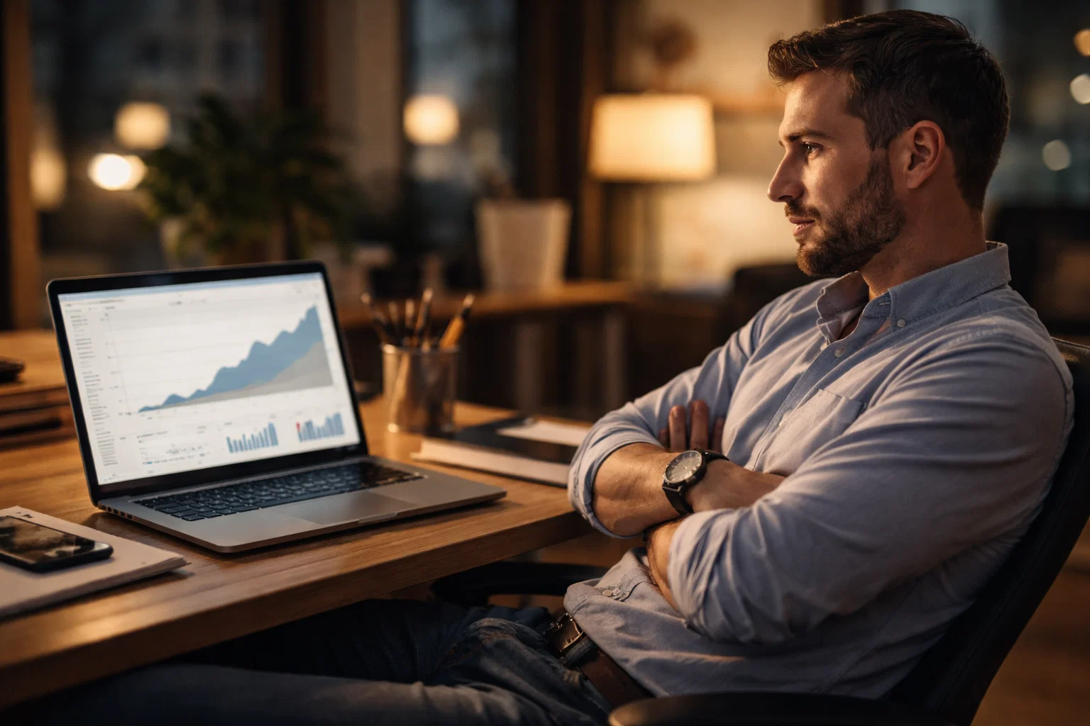 Recruitment professional reflecting on long-term SEO strategy compared to job board reliance.