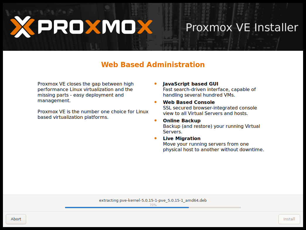 Installing Proxmox