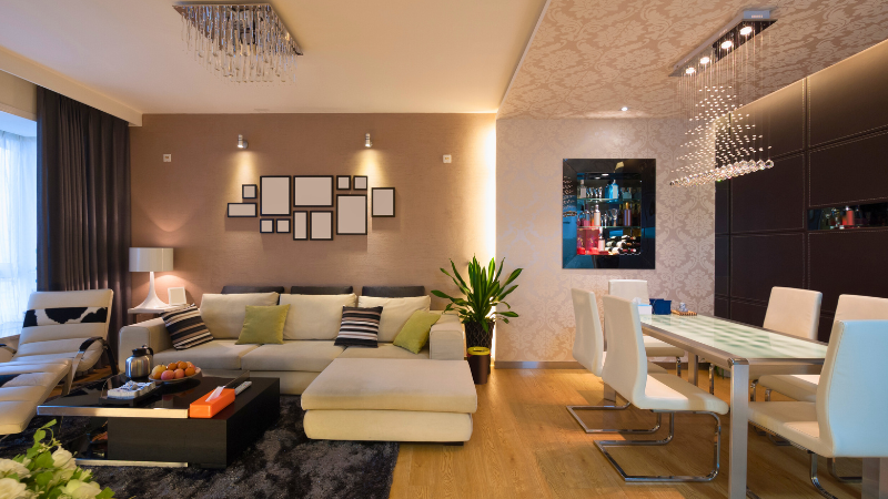 Interior design using batik wallpapers