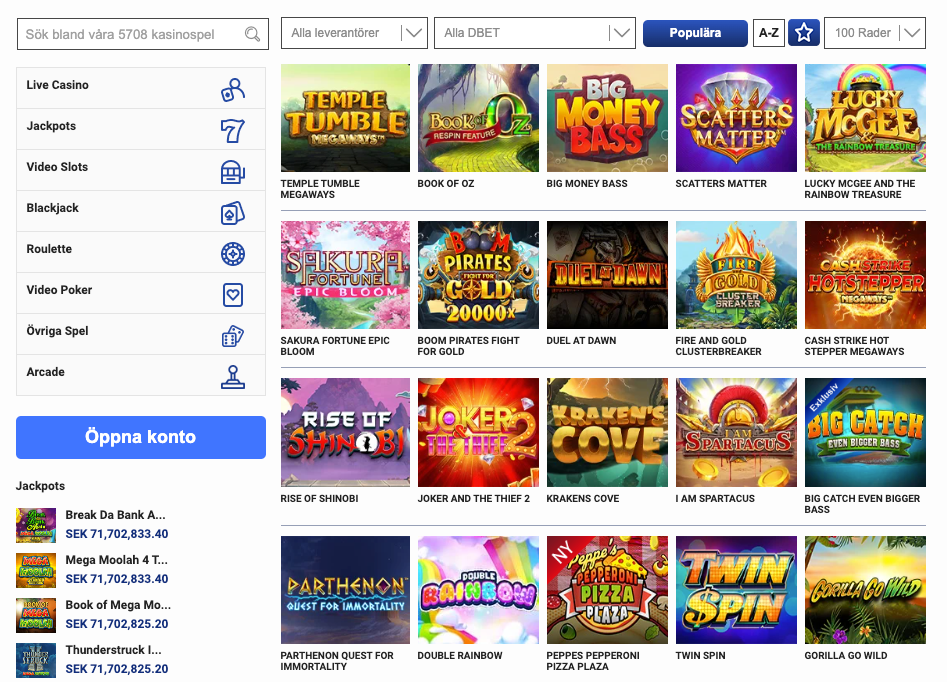 dbet casino slots