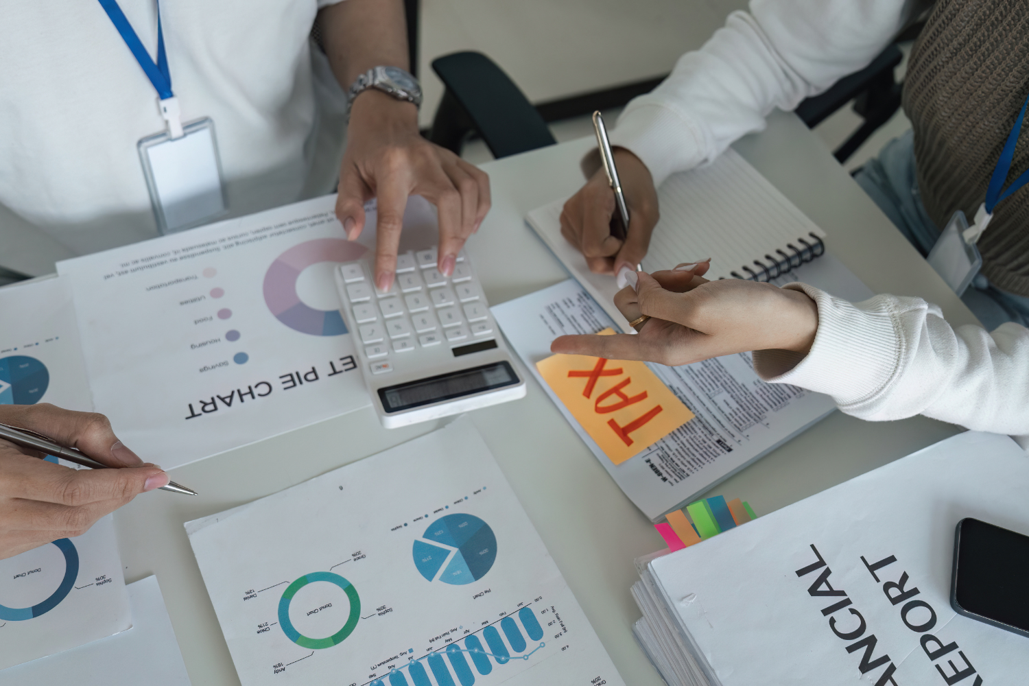 CPA explaining tax implications of a business deal.