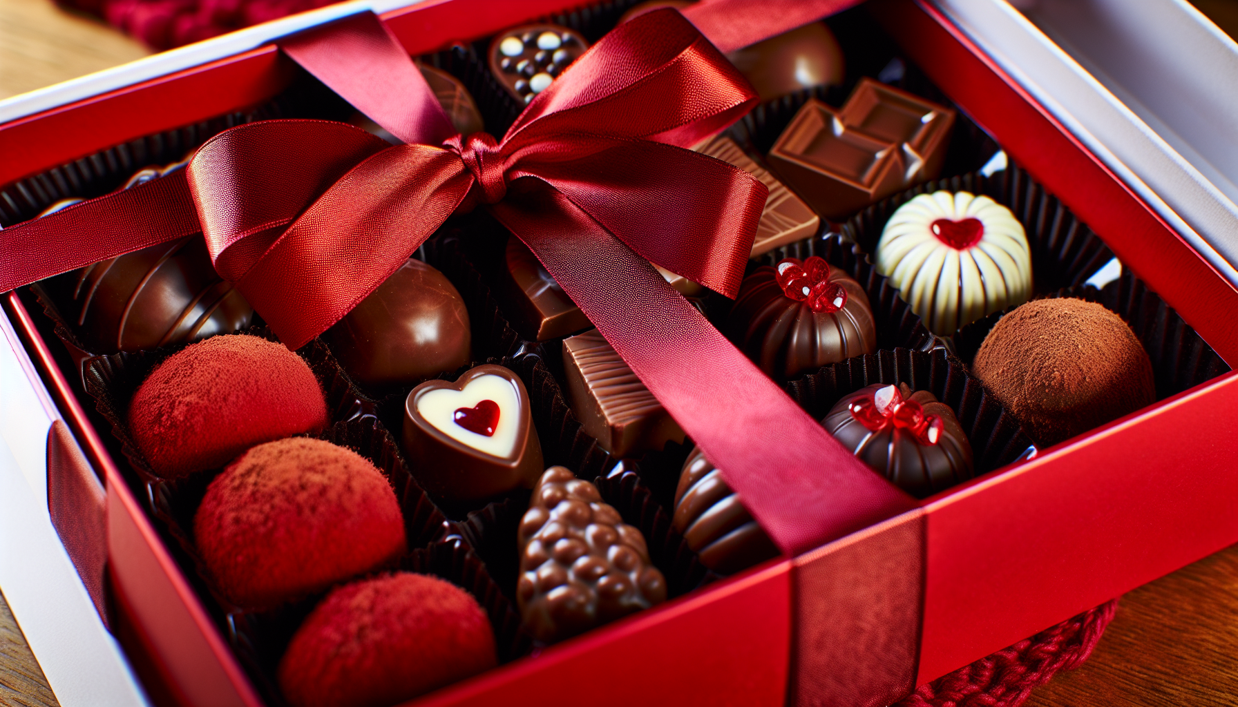 Assorted chocolates and confectionery for Valentine's Day