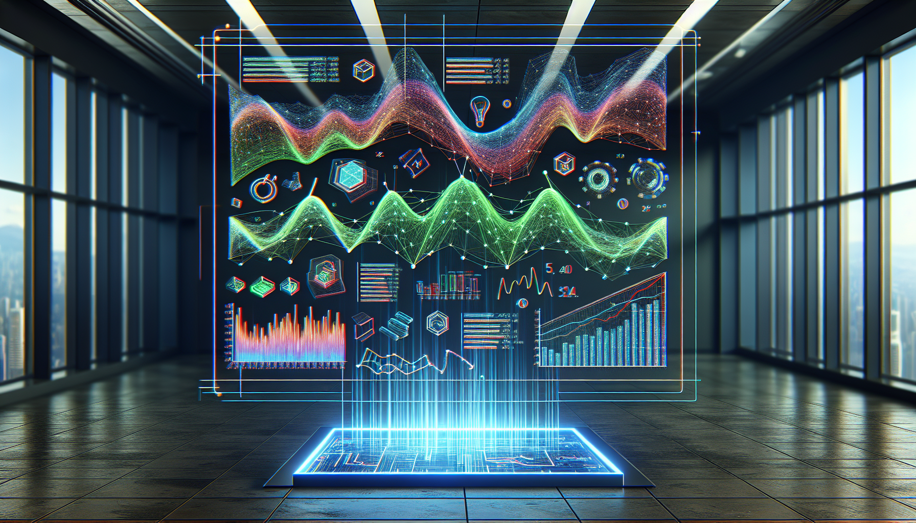 Illustration of key sales metrics being tracked on a chart