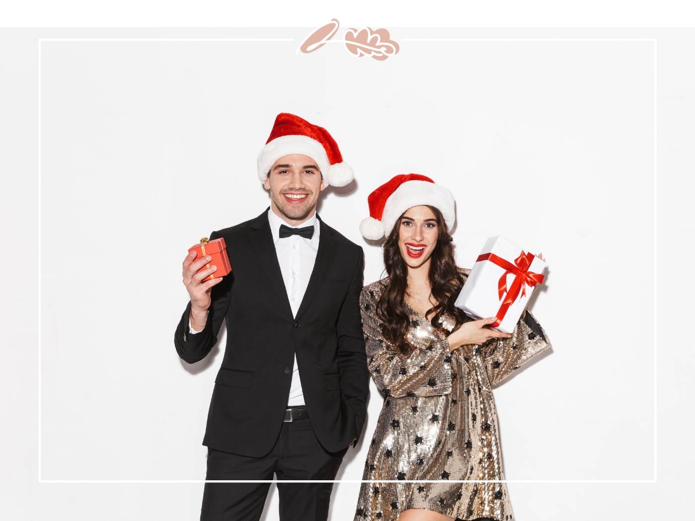 Couple with Gifts - Couple with Christmas gifts, capturing holiday cheer and perfect gifts for loved ones, delivered straight for a surprise.