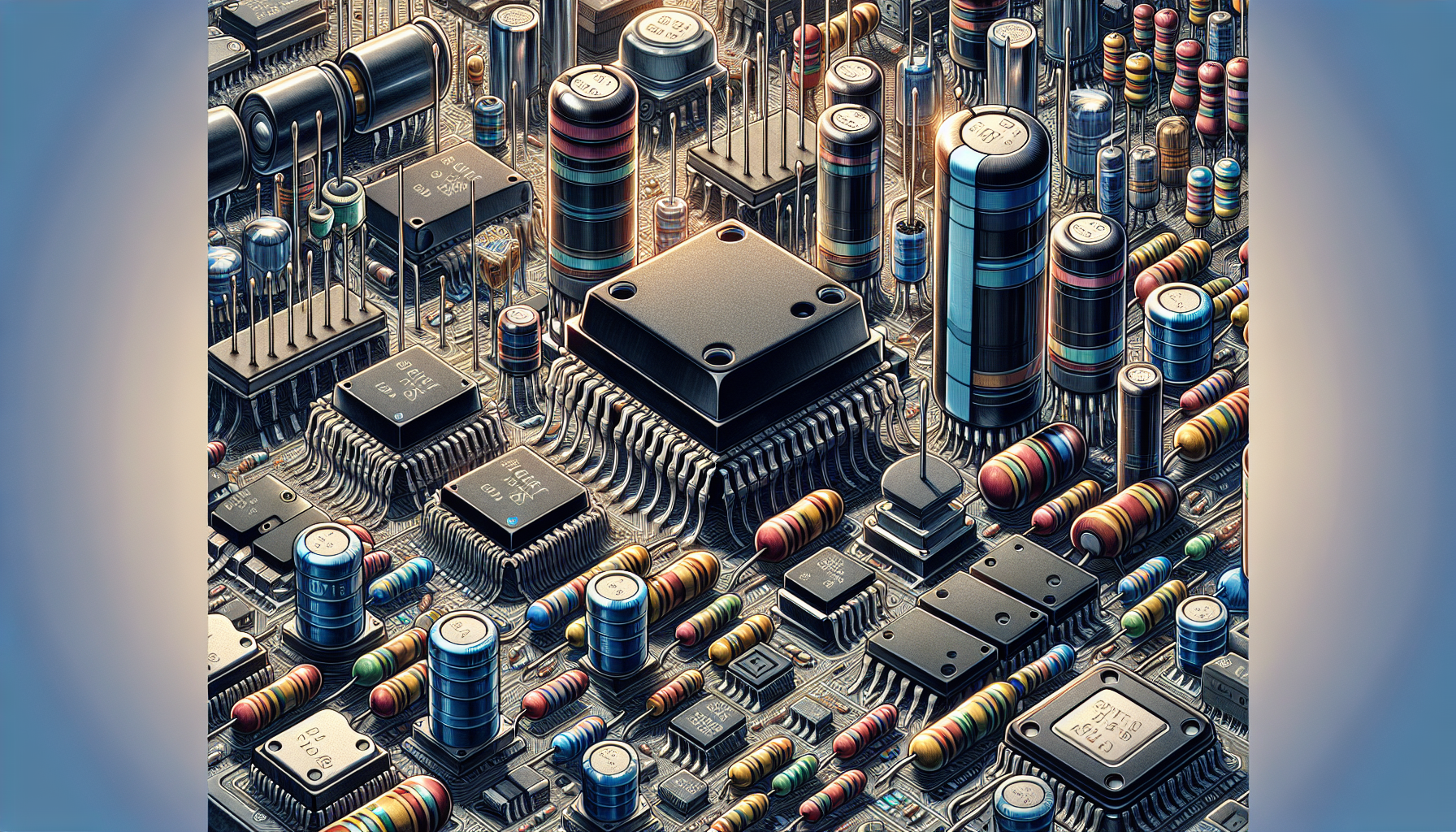 Illustration of electronic components