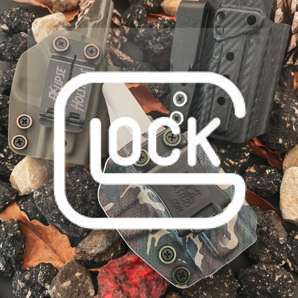 Image showing gun holsters with the Glock logo, available from Eclipse Holsters.