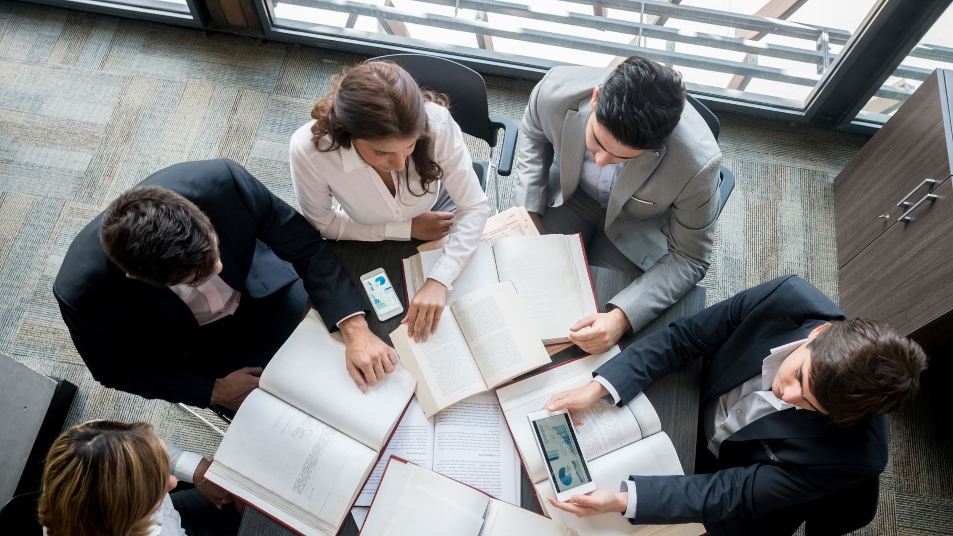 Group of people in a business meeting.